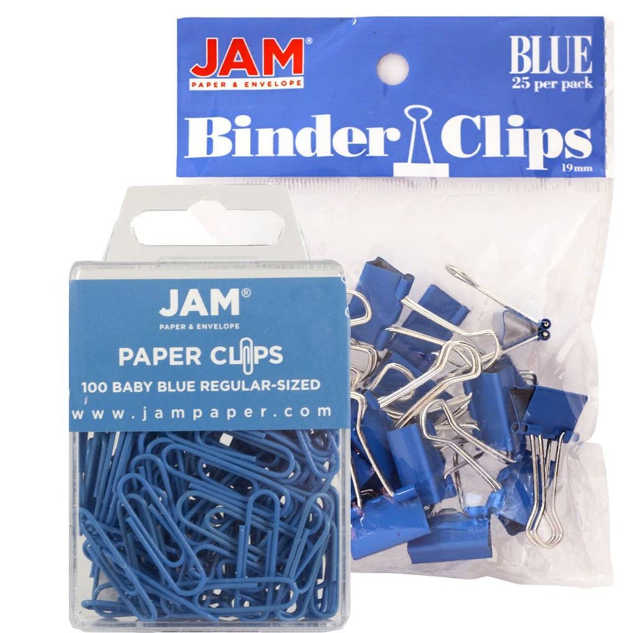 JAM Paper Desk Essentials Paper Clips & Binder Clips Kit